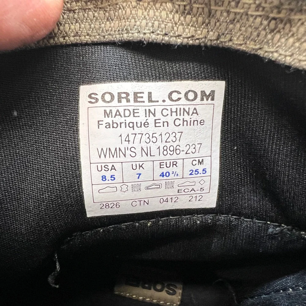 Sorel Slimpack Riding Tall Brown Black Leather Waterproof Duck Boots Womens 8.5